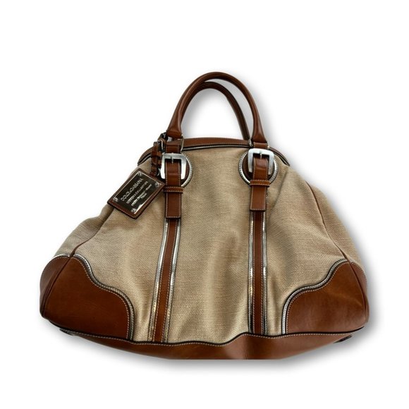 Dolce & Gabbana Miss Romantique Canvas and Leather Bag - Picture 1 of 16